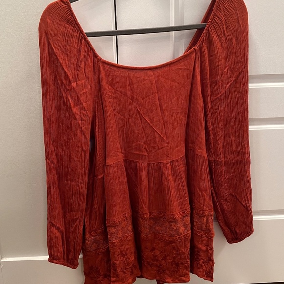 AEO Burnt Orange Blouse VGUC - Picture 1 of 6